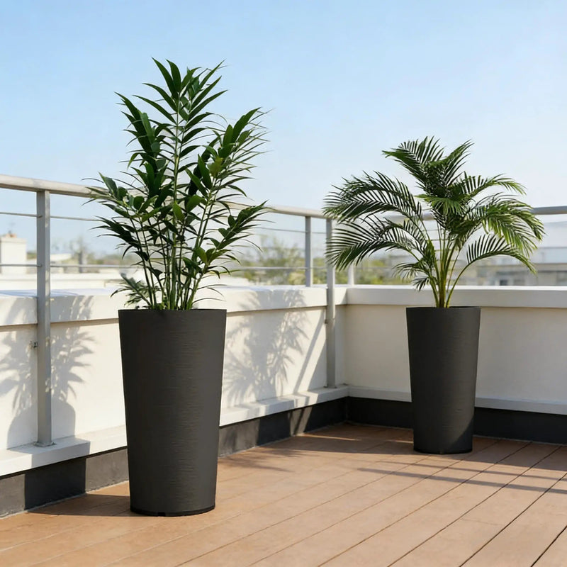 Set of 2 Stackable Large Flower Pots by HouseOfZazla