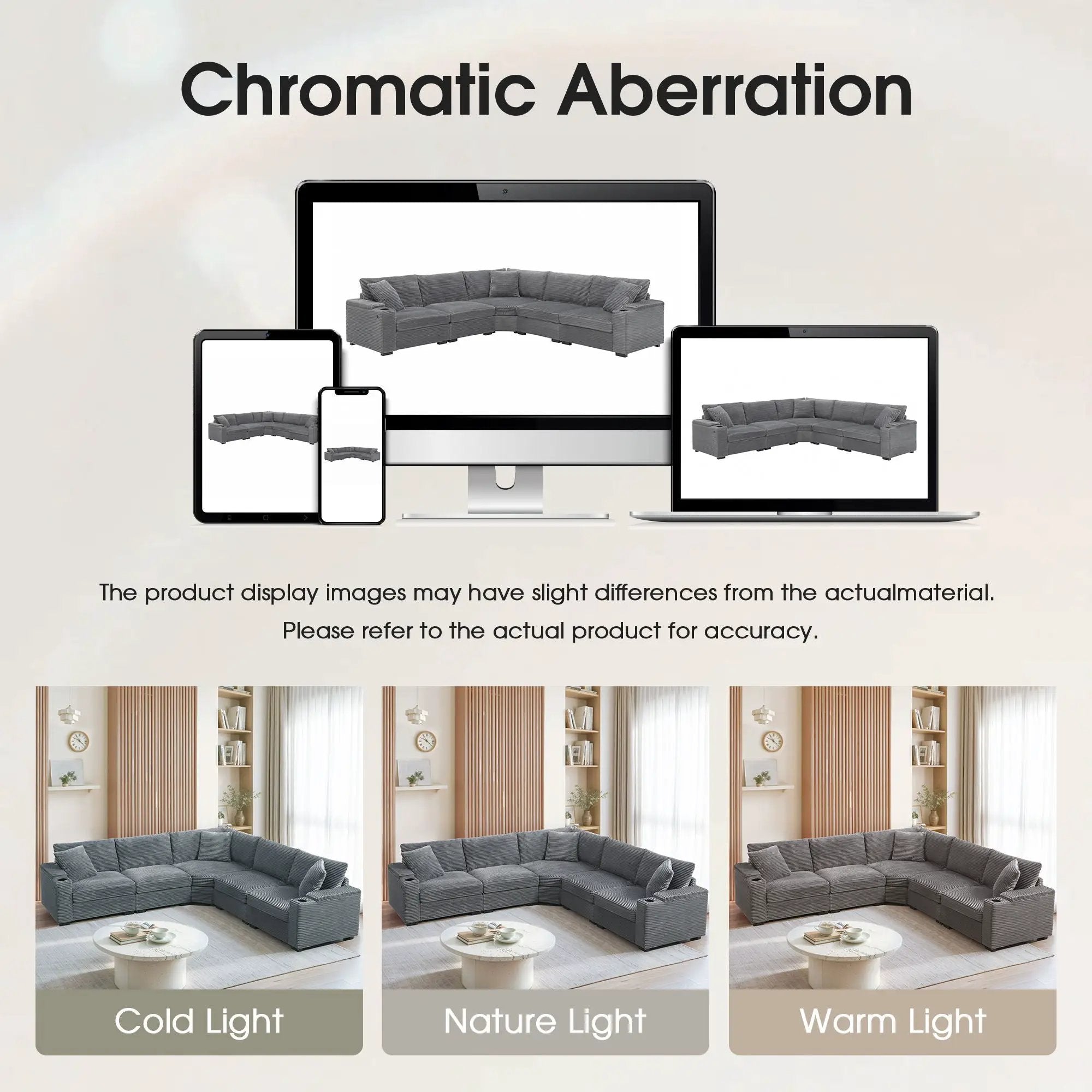 Convertible L Shaped Sectional Corner Couch With Armrest Storage Cup Holders USB Charger, Irregular Corner Oversized Comfy Modular Sofa by HouseOfZazla