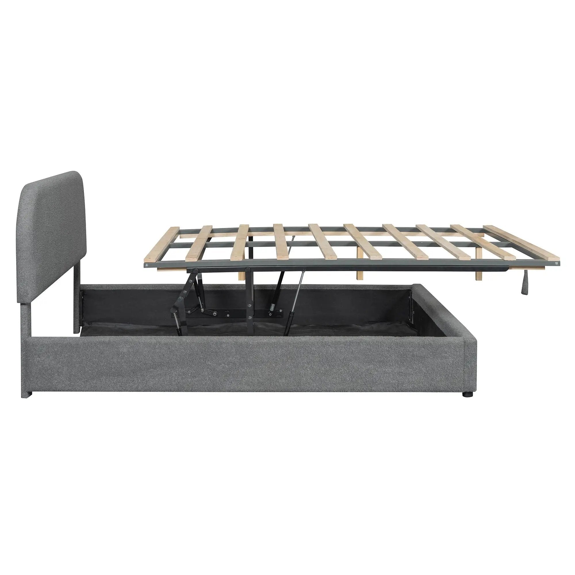 Upholstered Platform Bed With Hydraulic Storage System by HouseOfZazla