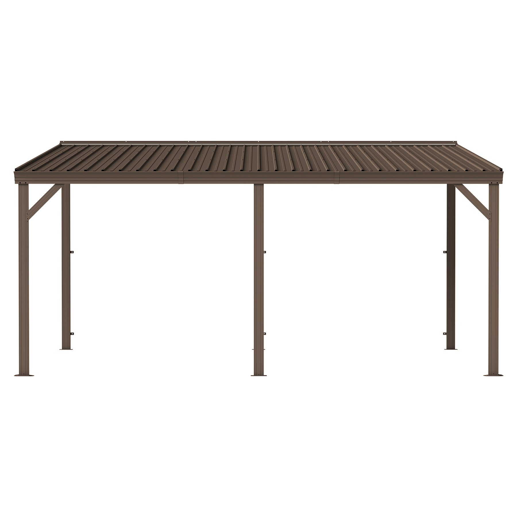 12'x16' Hardtop Lean-To Gazebo with Gutters by HouseOfZazla