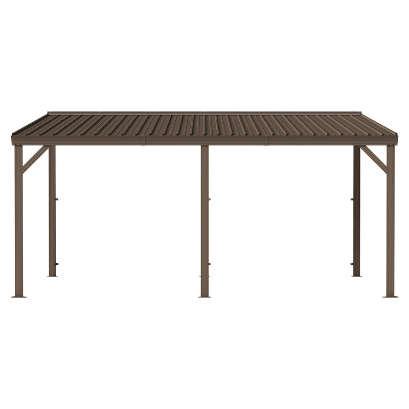 12'x16' Hardtop Lean-To Gazebo with Gutters by HouseOfZazla