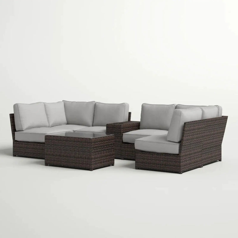 Stylish Modular Wicker Patio Seating Group by Unique Piece Furniture