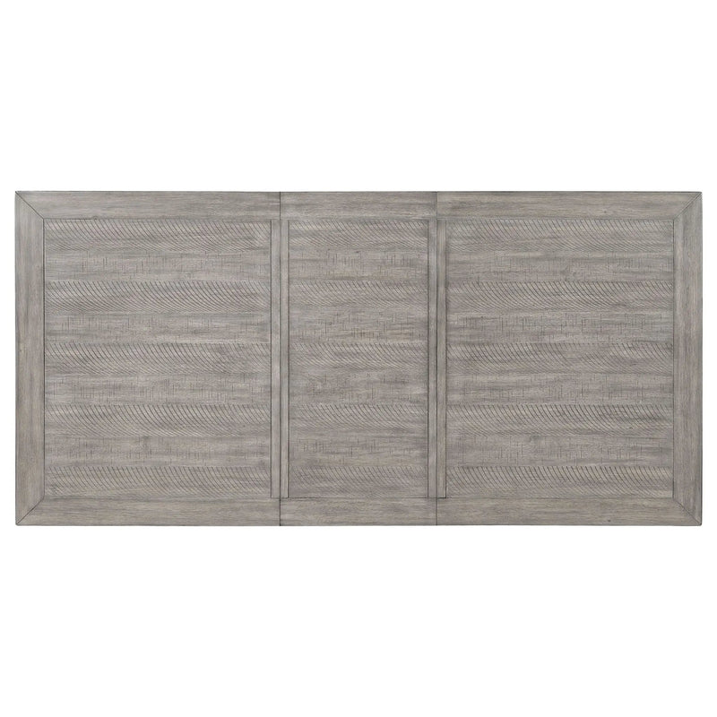 Centera - Rectangular Dining Table With Extension Leaf - Gray