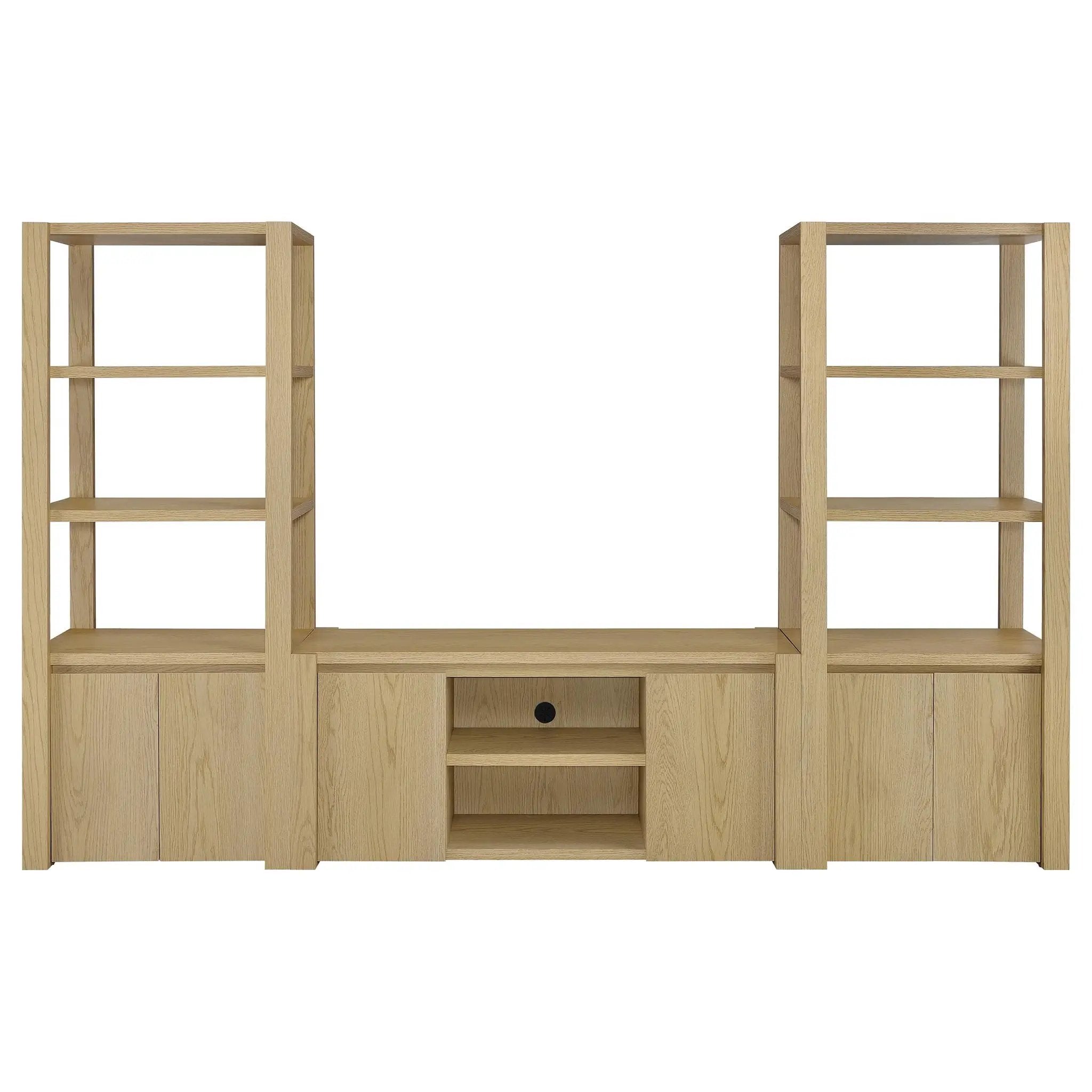 Laurelton 3-piece Entertainment Center TV Stand Light Oak by Unique Piece Furniture