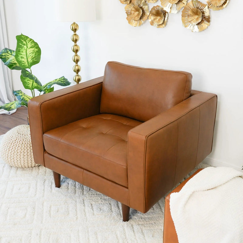 Catherine - Lounge Chair - Brown / Tan by HouseOfZazla