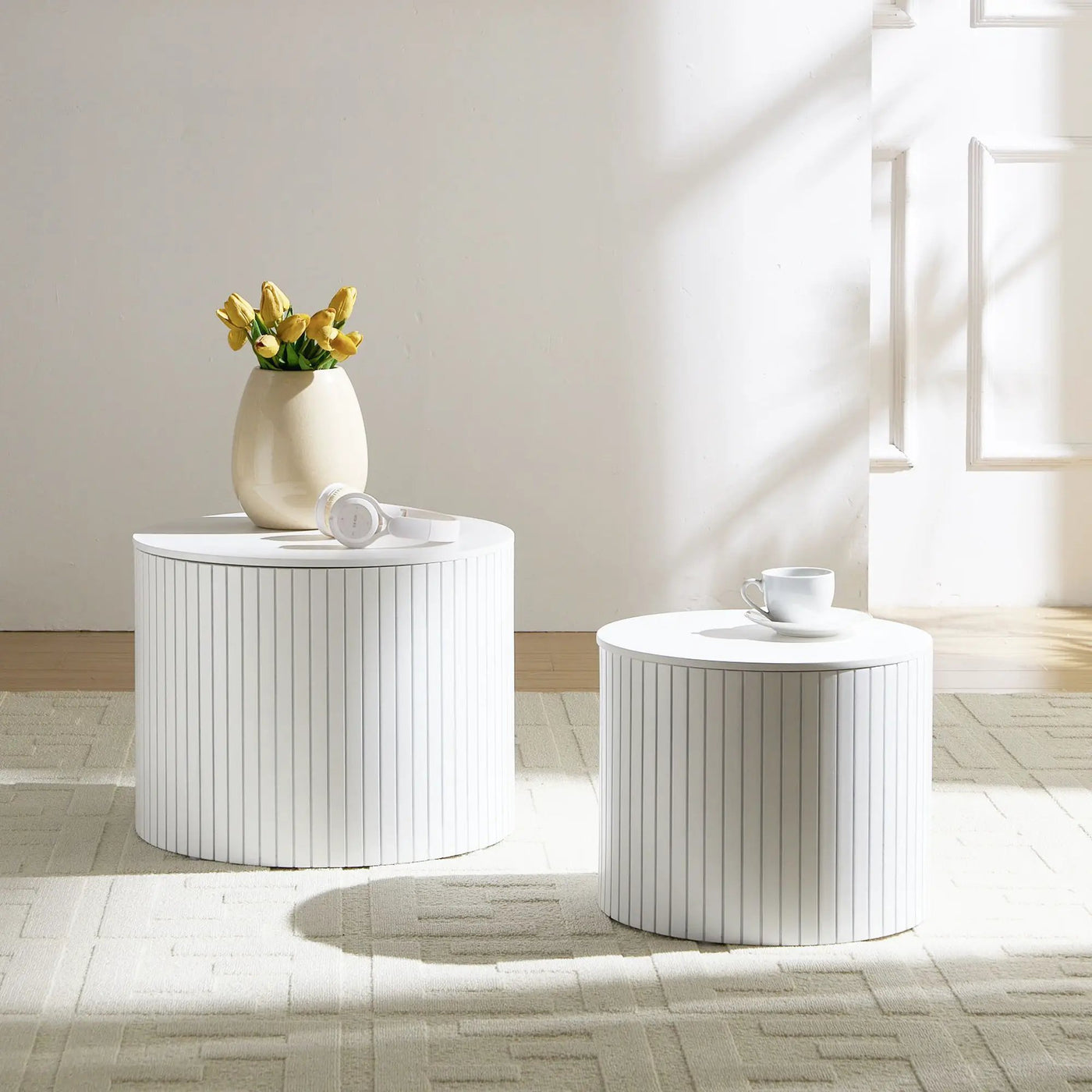 Handcrafted Nested Table Set, 2 Pieces by HouseOfZazla
