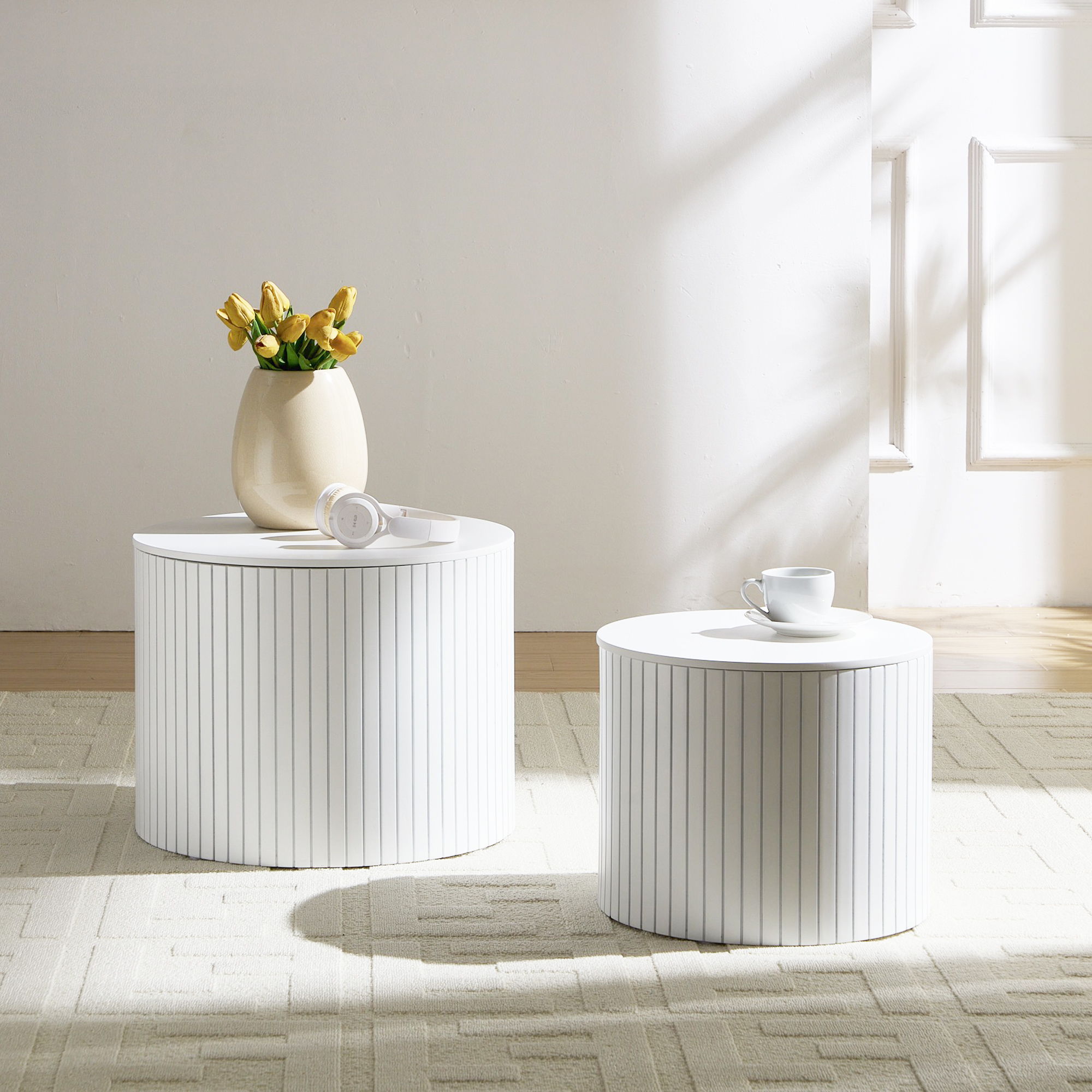 Handcrafted Nested Table Set, 2 Pieces by HouseOfZazla