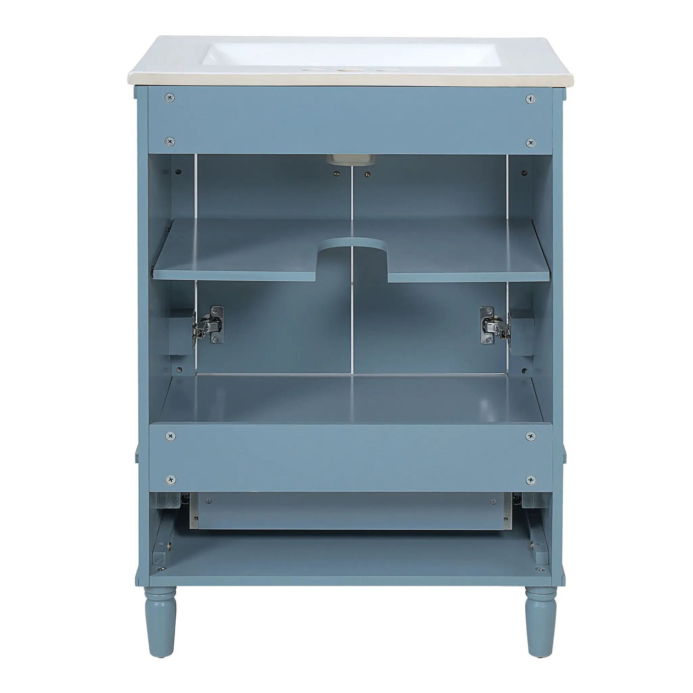 Bathroom Vanity With Ornate French Cylinder Legs, Soft Close Drawer by HouseOfZazla