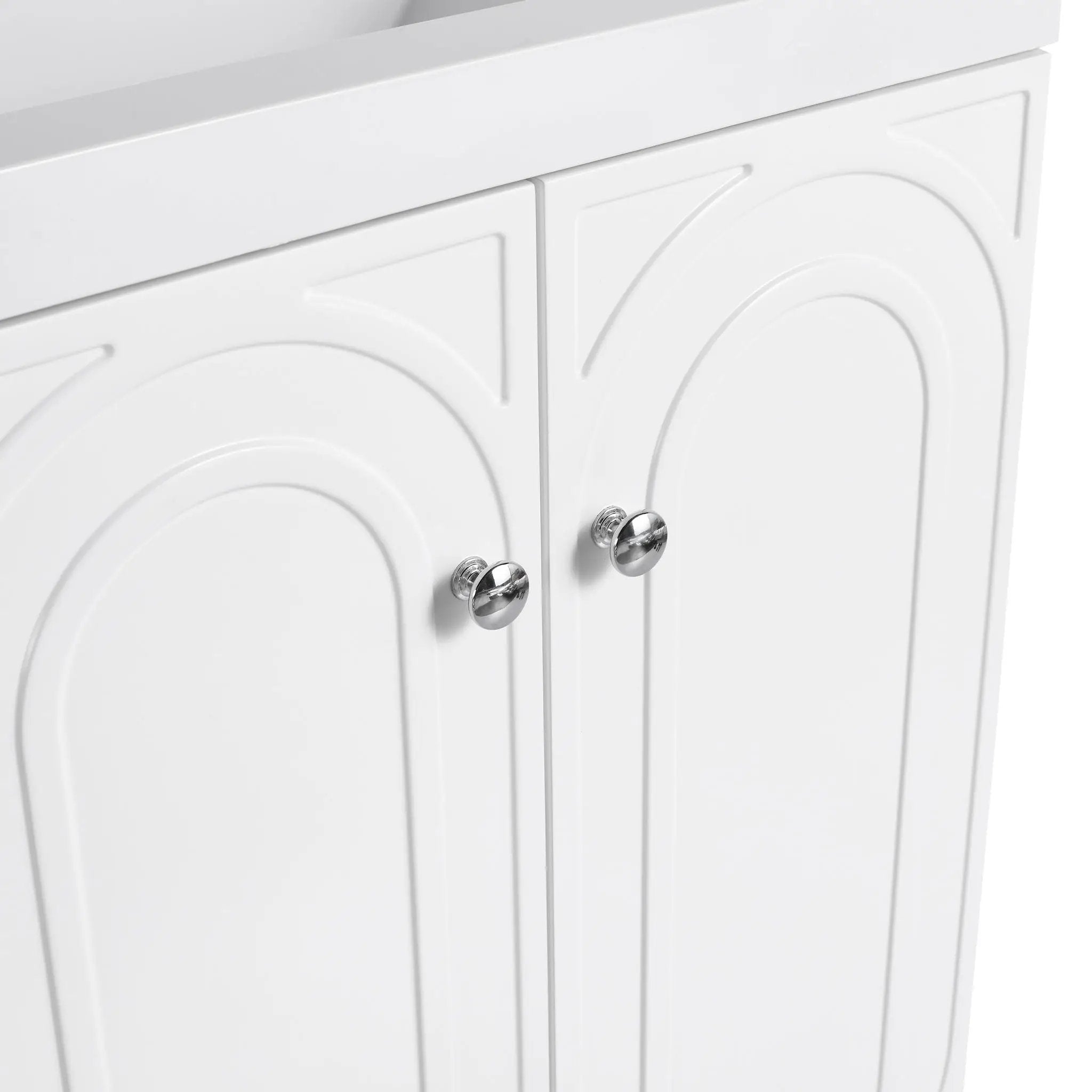 Modern Freestanding Bathroom Vanity With Soft Close Cabinet Doors by HouseOfZazla