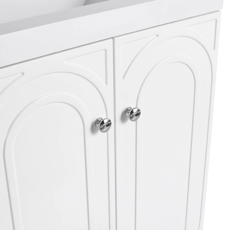 Modern Freestanding Bathroom Vanity With Soft Close Cabinet Doors by HouseOfZazla