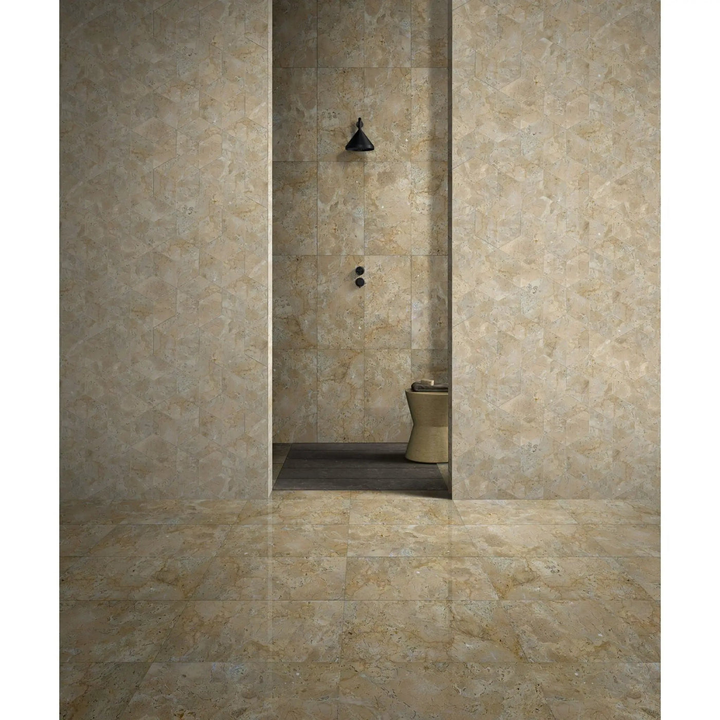 Hexagon Natural Marble Polished Tile For Wall And Floor (Set of 12) by HouseOfZazla