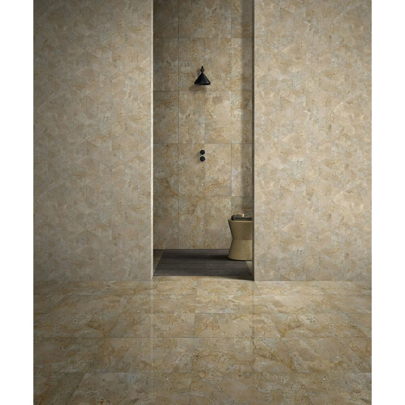 Hexagon Natural Marble Polished Tile For Wall And Floor (Set of 12) by HouseOfZazla
