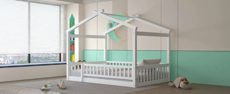Bed House Bed Frame With Fence