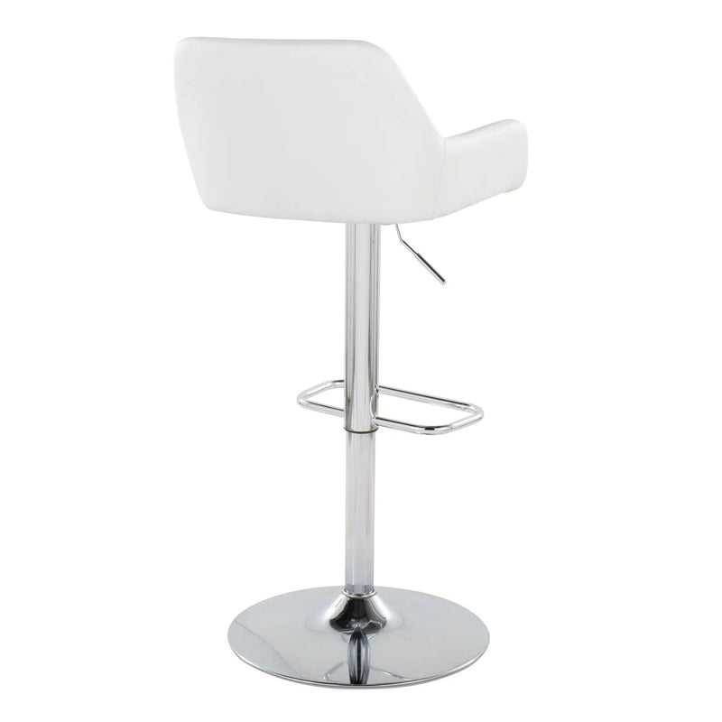 Daniella - Contemporary Adjustable Barstool With Swivel With Rounded Rectangle Footrest (Set of 2) by Unique Piece Furniture