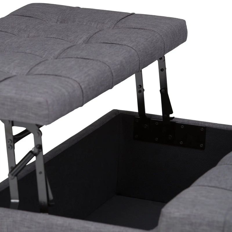 Harrison - Upholstered Coffee Table Storage Ottoman by HouseOfZazla