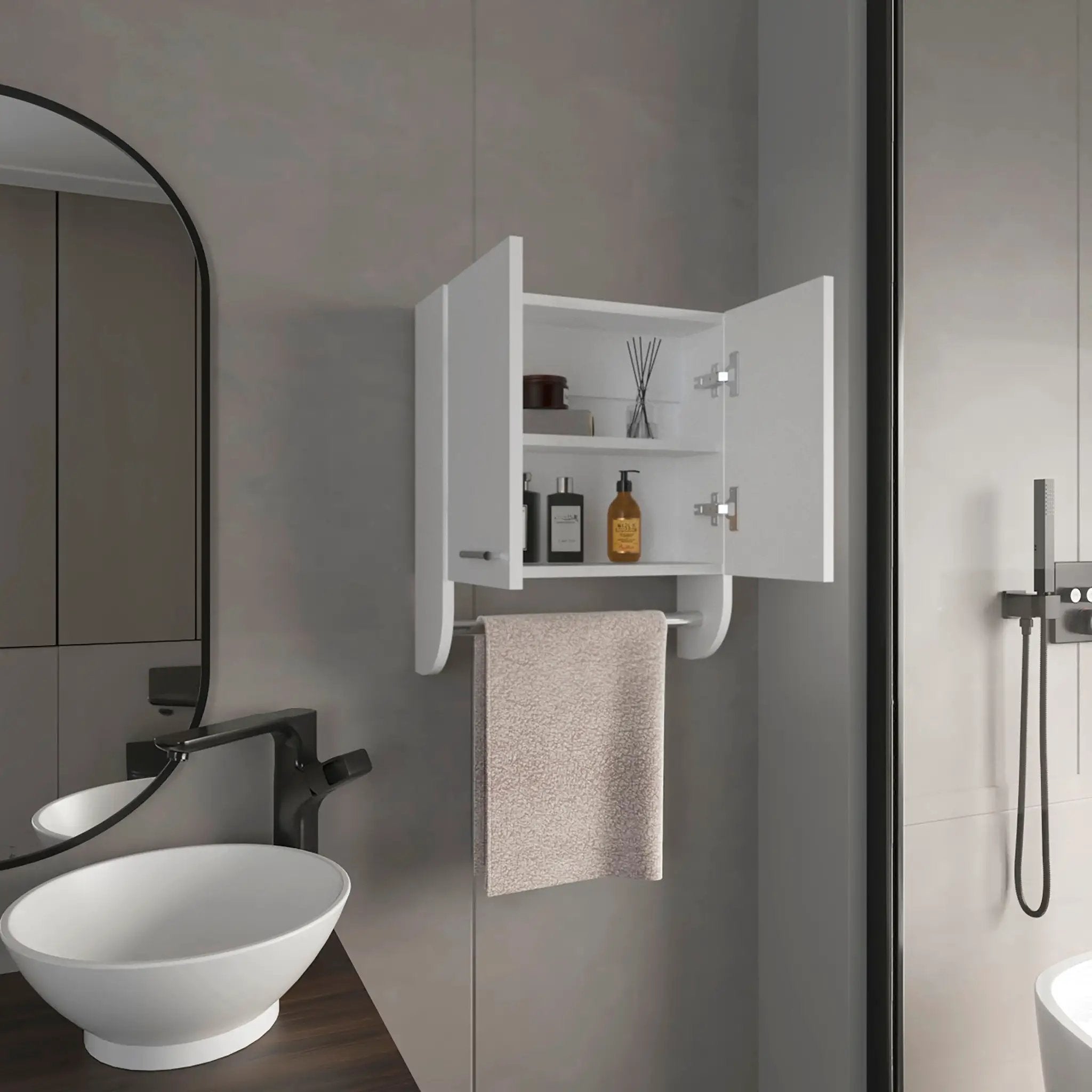 Medicine Cabinet 20.30" H with 2 Shelves and 2 Doors by HouseOfZazla
