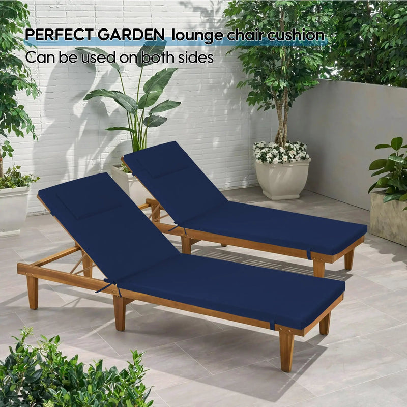 2PCS Set Outdoor Lounge Chair Cushion Replacement by HouseOfZazla