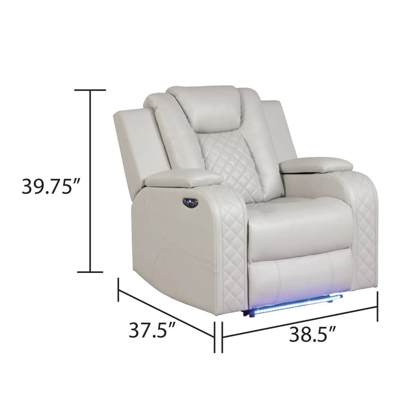 Benz - LED & Power Recliner Chair by HouseOfZazla