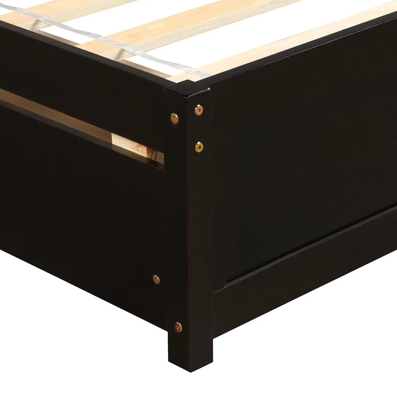 Platform Storage Bed Wood Bed Frame With Two Drawers And Headboard by HouseOfZazla