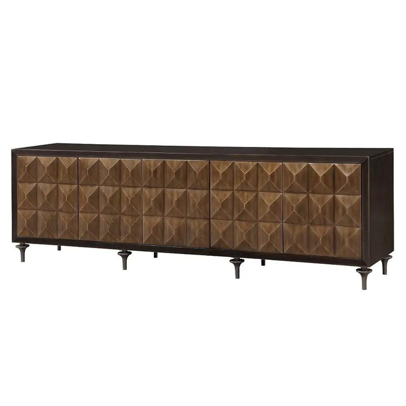 Diya - Console Cabinet - Forged Bronze & Espresso by Unique Piece Furniture
