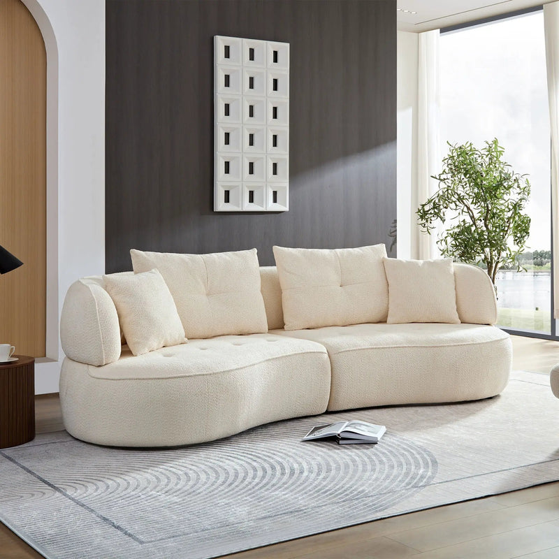 Modular Sofa, Durable Fabric, Solid Wood Frame, High Density Sponge Padding, Seating For 4 by HouseOfZazla