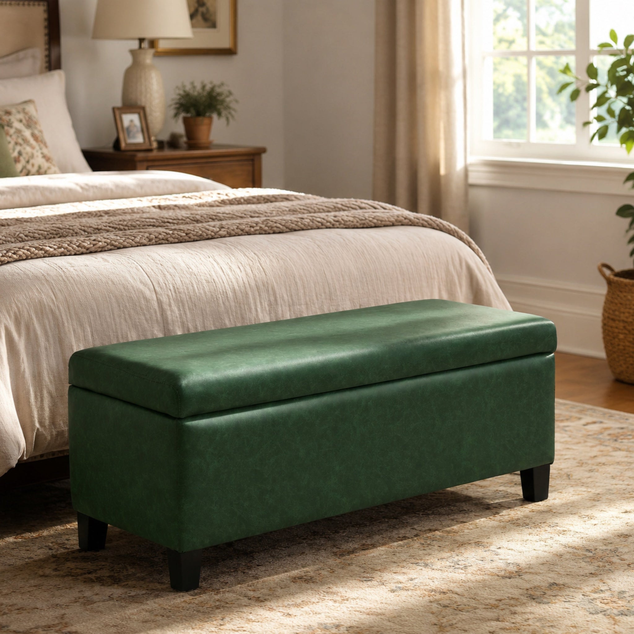 Storage Ottoman with Flip-Top Lid by HouseOfZazla