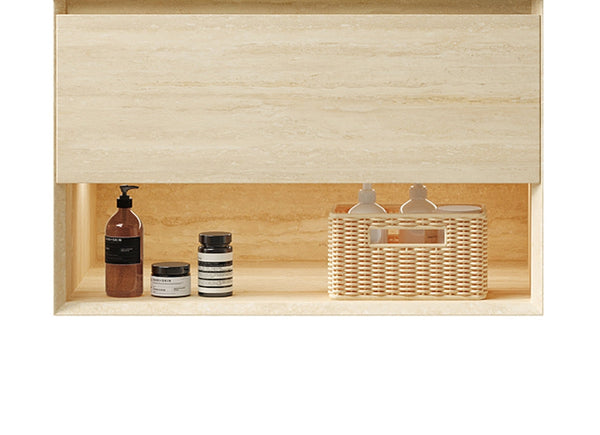 FRIGGA 30" Wall-Mounted Cabinet with One Drawer and Open Shelf