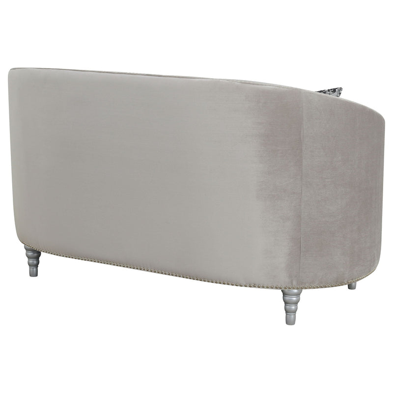Colby - Loveseat With Tufted Design - Gray by HouseOfZazla