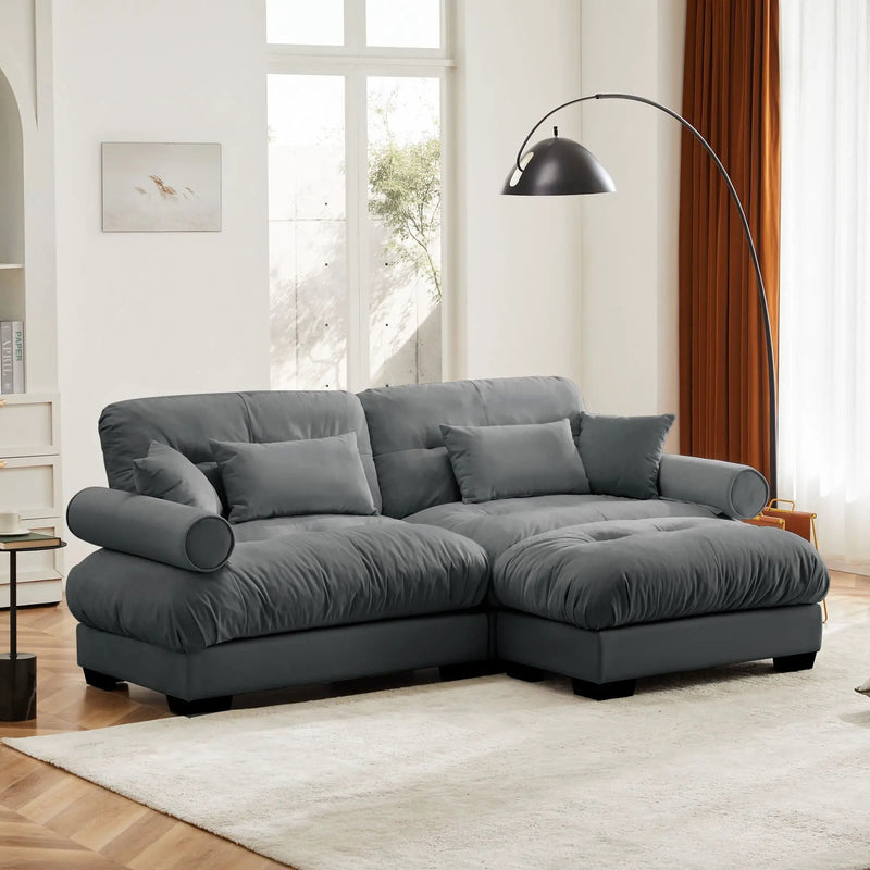 Super Comfort Oversized Modular Sectional Sofa With Movable Ottoman by Unique Piece Furniture