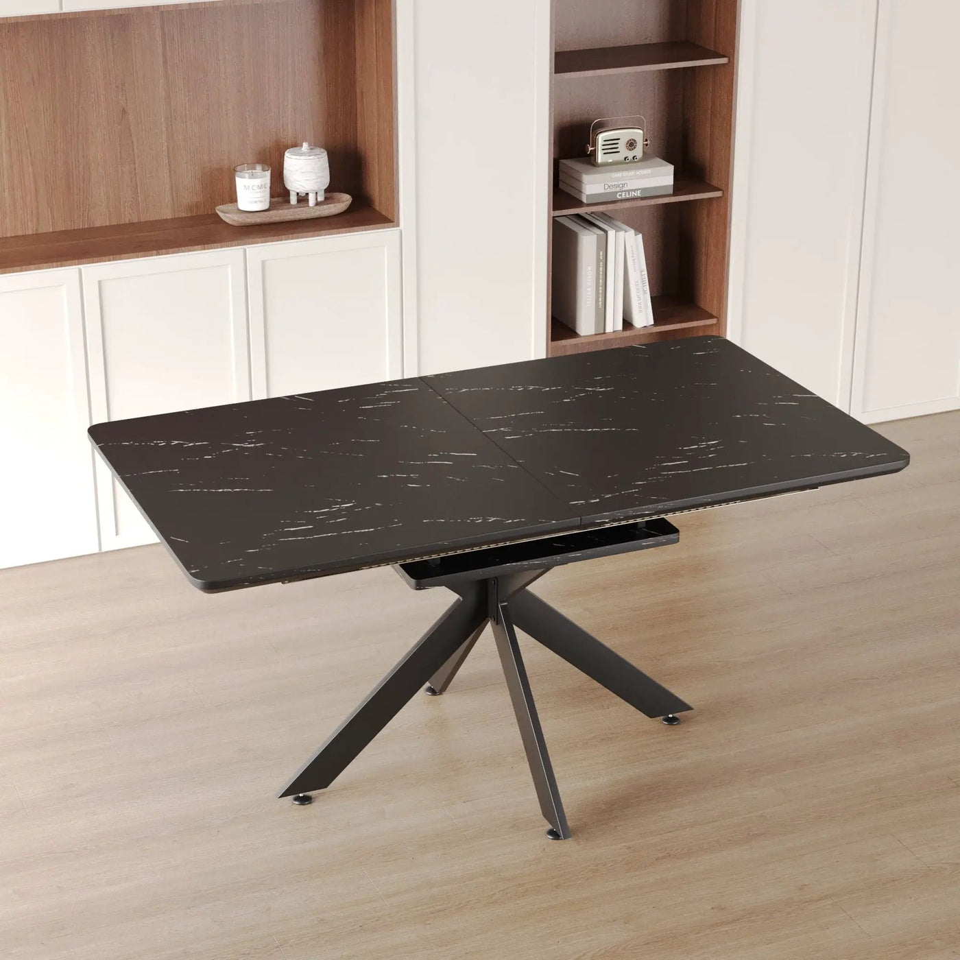 Modern Mid-Century Dining Table Set With Extendable Design by Unique Piece Furniture