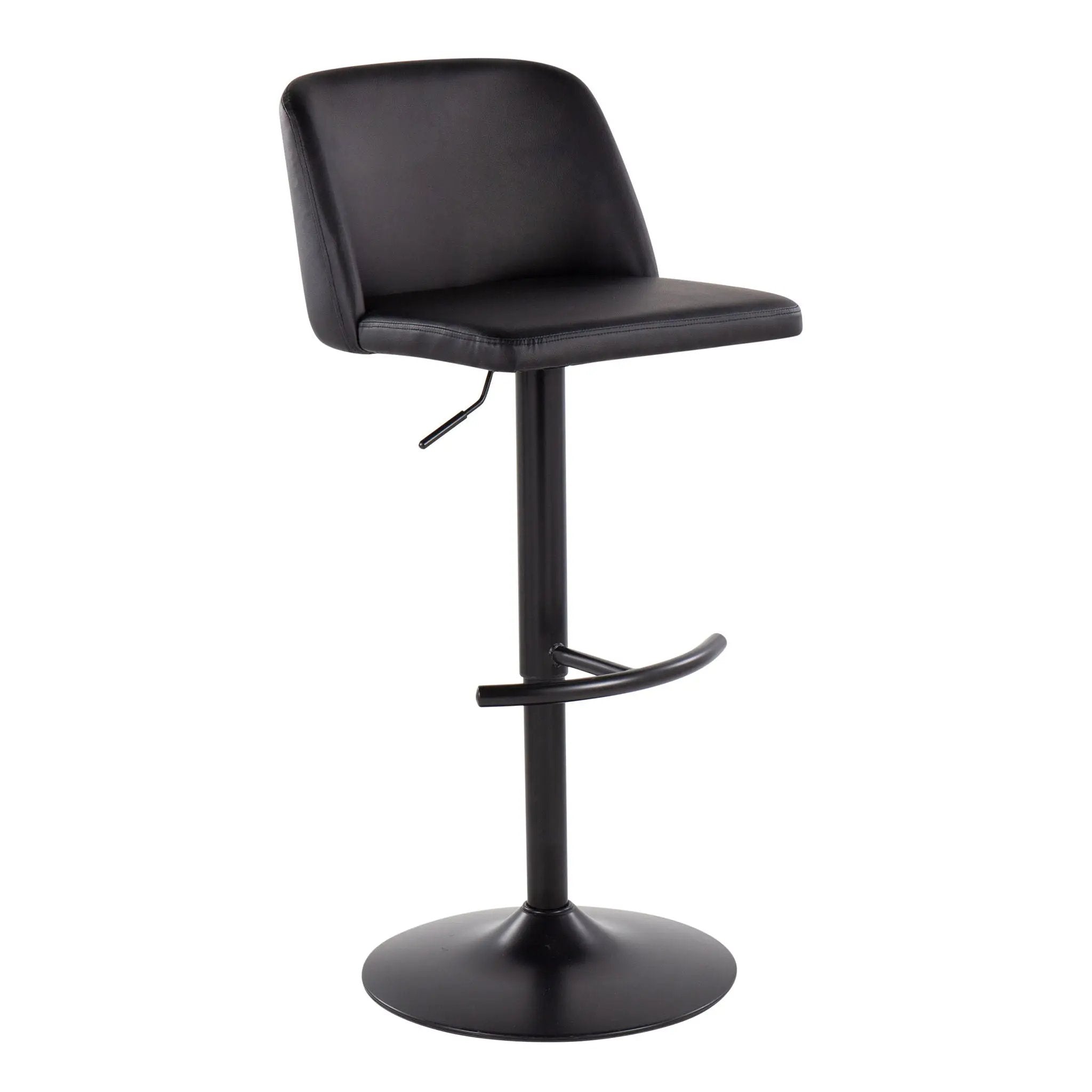 Toriano - Contemporary Adjustable Bar Stool With Rounded T Footrest (Set of 2) by Unique Piece Furniture