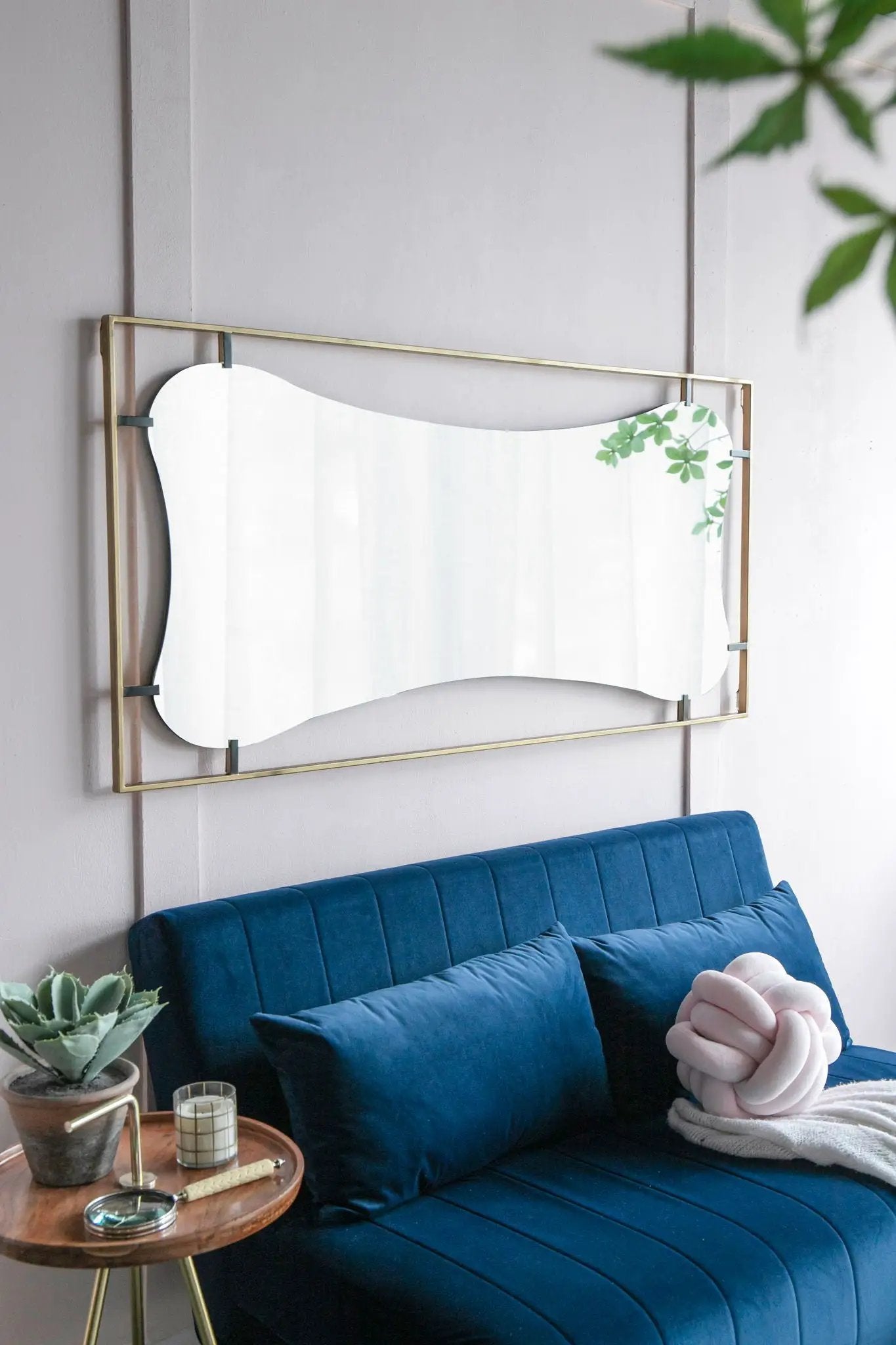 Poppy Mirror With Metal Frame Contemporary Design For Bathroom, Entryway Wall Decor by Unique Piece Furniture