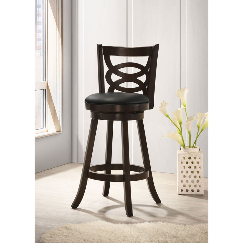 Swivel Bar Stool (Set of 2) - Black by HouseOfZazla
