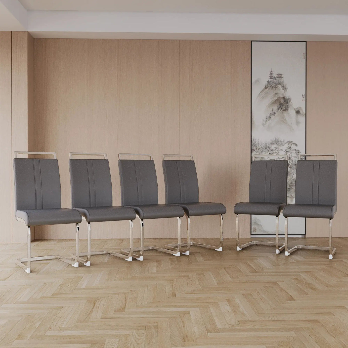 Modern Dining Chairs With Padded Seat, High Back by HouseOfZazla
