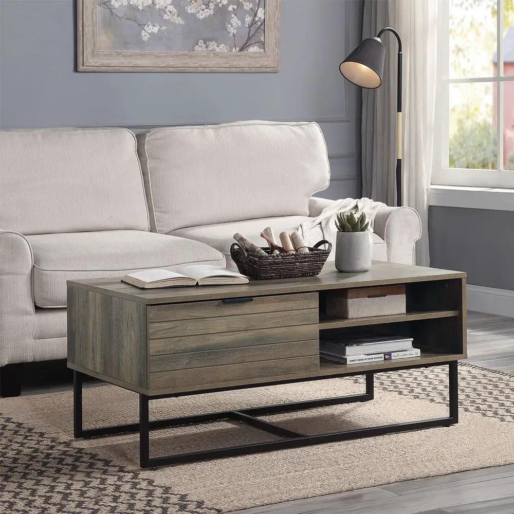 Homare - Coffee Table - Rustic Oak & Black by Unique Piece Furniture