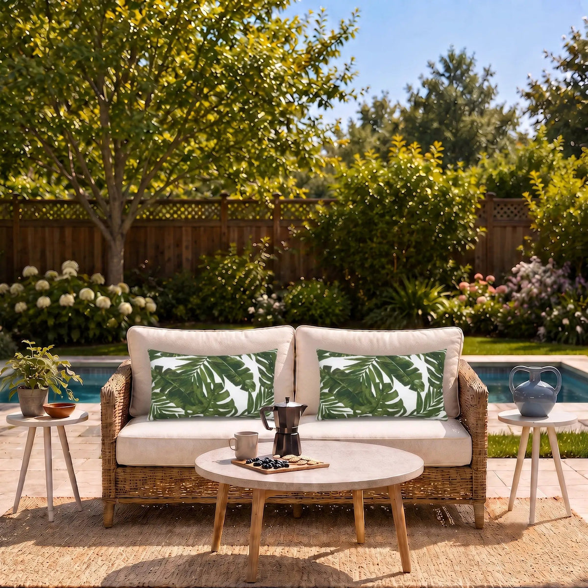 2 Pack Outdoor Lumbar Pillow Covers by HouseOfZazla