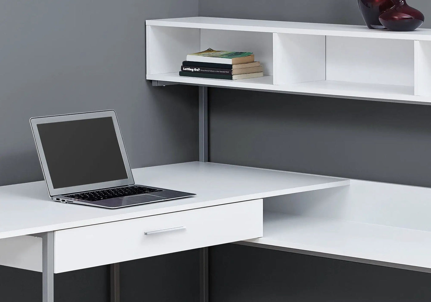 L-Shaped Corner Computer Desk with Storage Drawers by HouseOfZazla