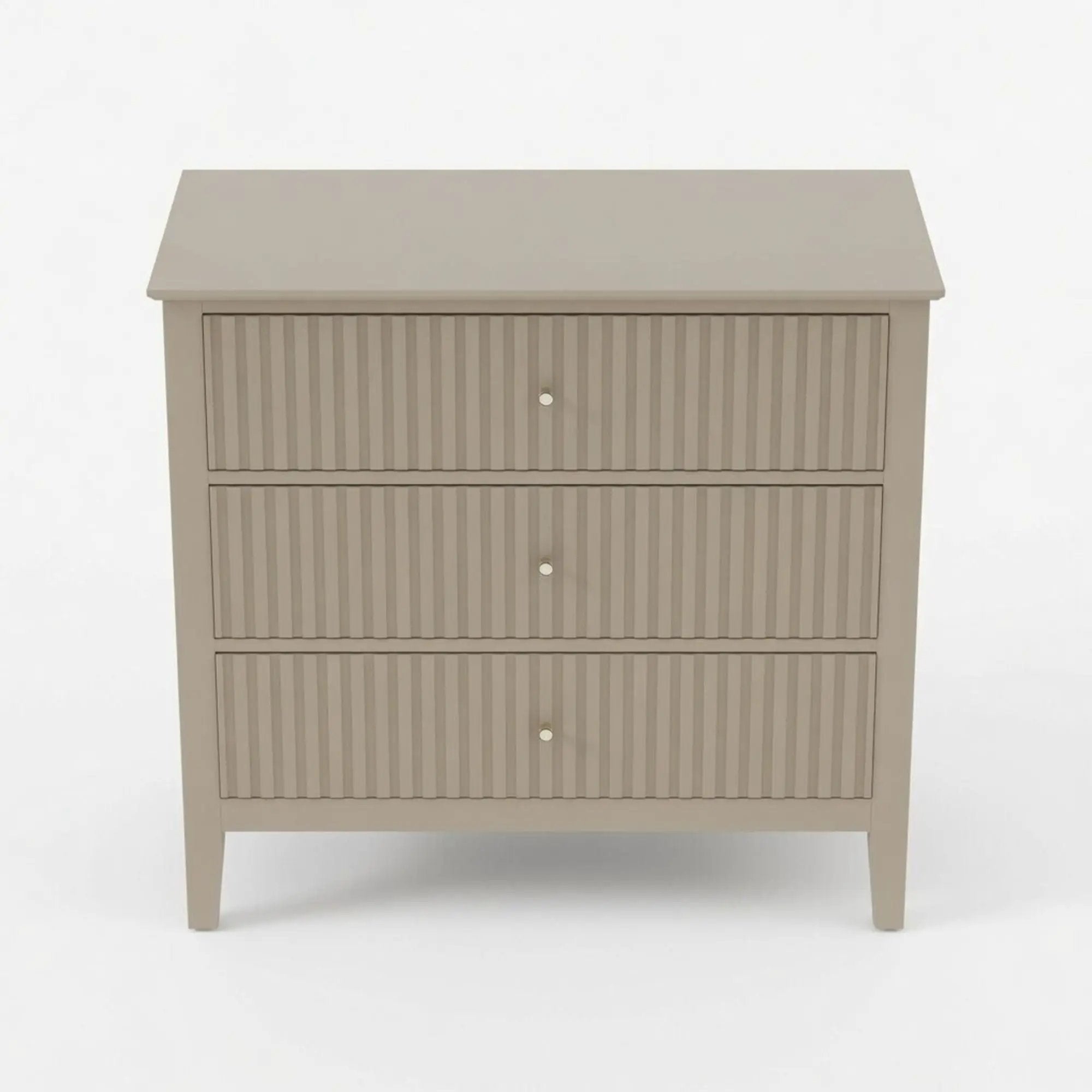 Fluted 3 Drawer Nightstand With Soft Close Slides by HouseOfZazla