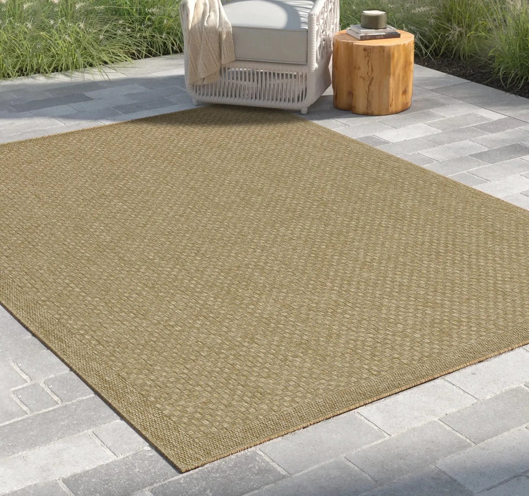 Earth GC_NTL1004 Jute Indoor/Outdoor Area Rug by HouseOfZazla