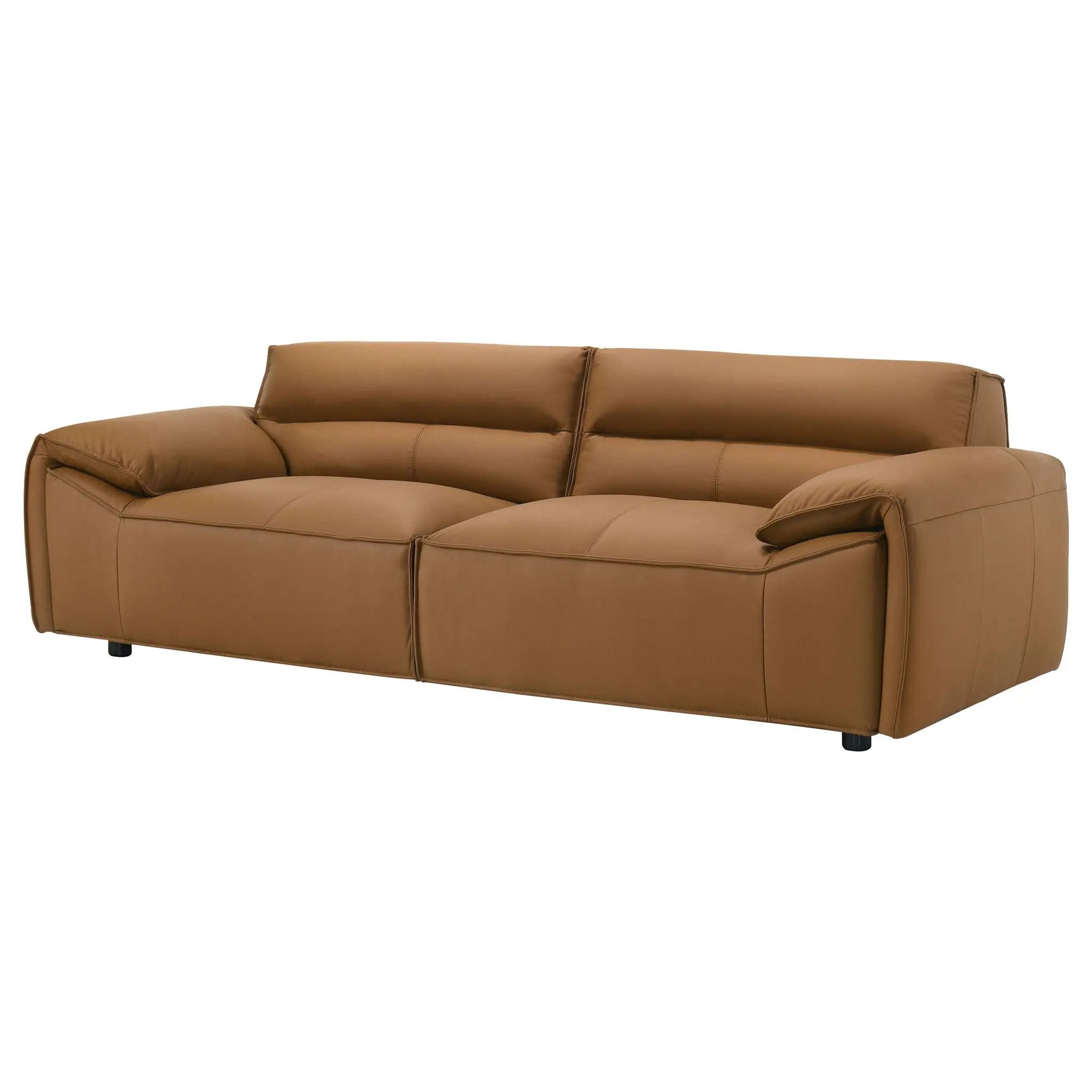 Buxton Top Grain Leather Upholstered Sofa Orange by Unique Piece Furniture
