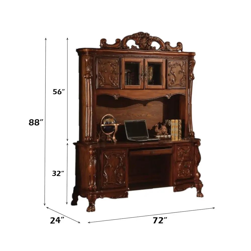 Dresden - Executive Computer Desk With Hutch - Cherry Oak by Unique Piece Furniture