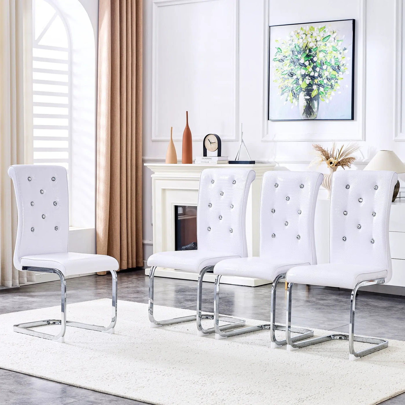 Elegant Design Upholstered Dining Chairs by Unique Piece Furniture