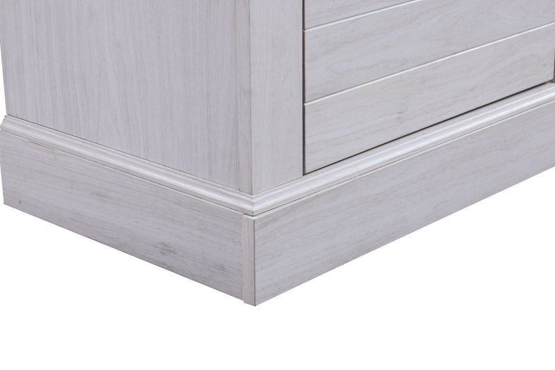 Terra - TV Stand Console With Fireplace - White Walnut by HouseOfZazla