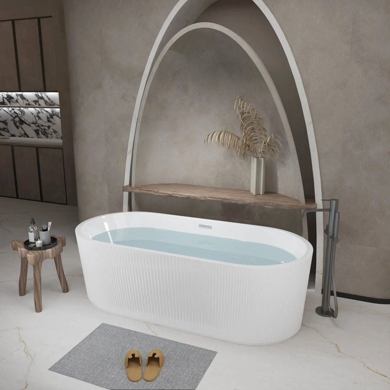 Linear Freestanding Soaker Tub