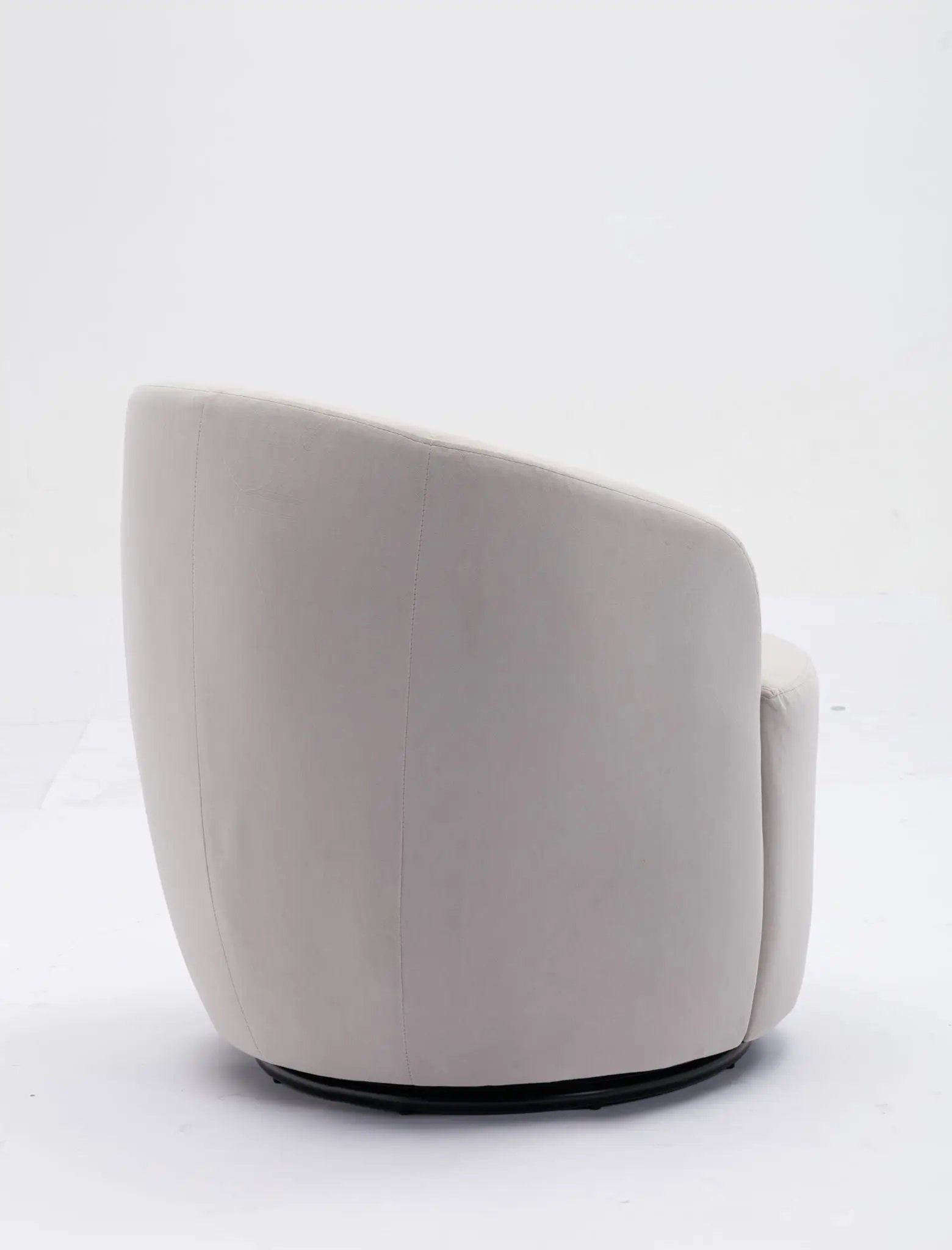 Swivel Accent Armchair Barrel Chair With Powder Coating Metal Ring by HouseOfZazla