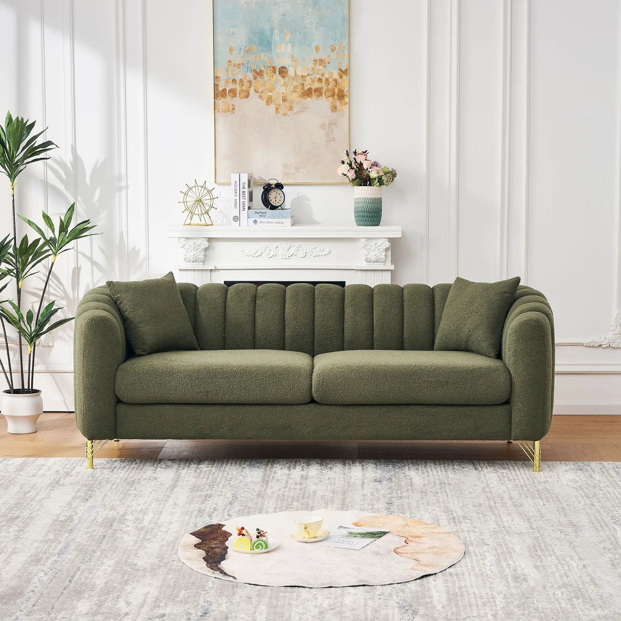 Oversized Sofa, Deep Tufted Couch by Unique Piece Furniture