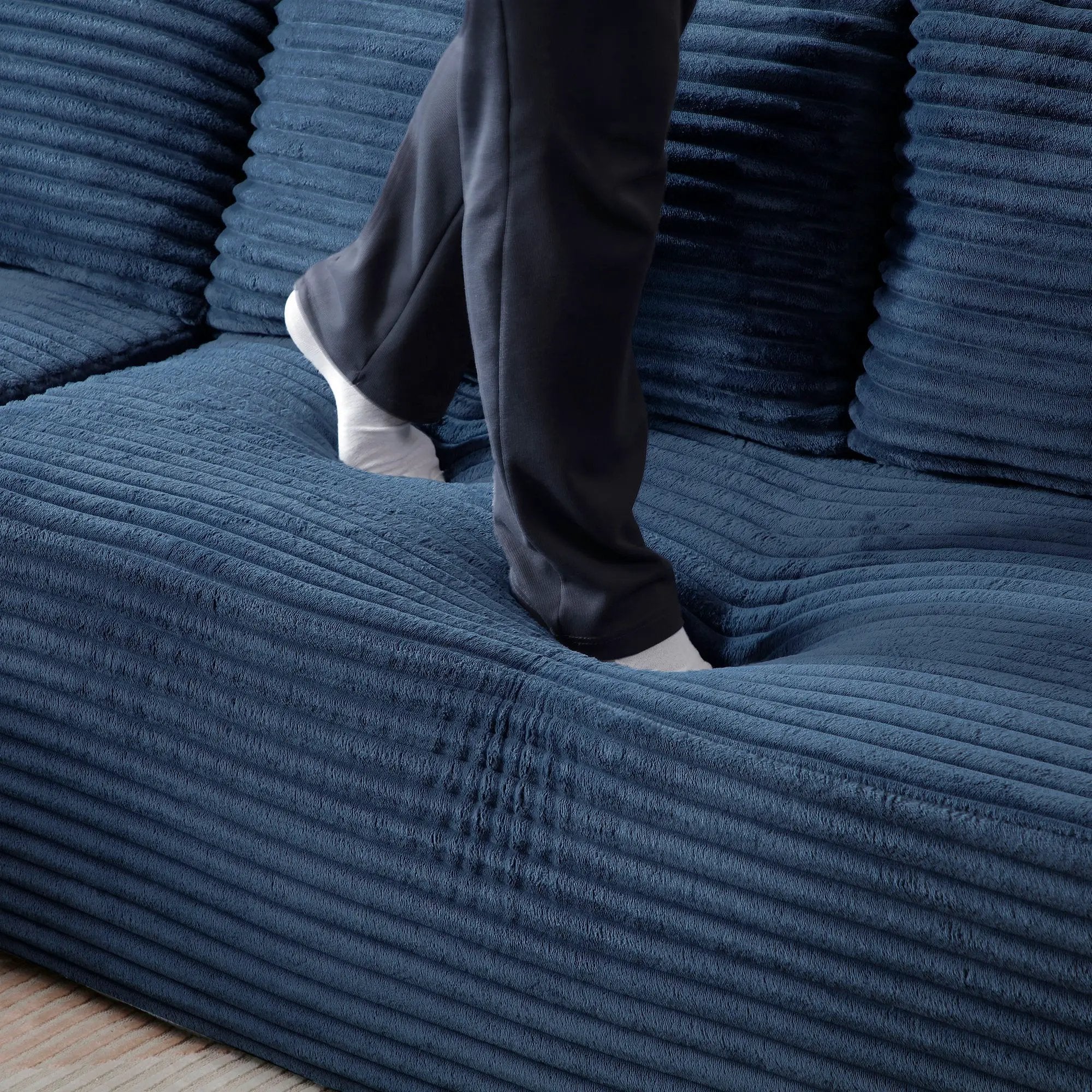 105'' Modular Sectional Sofa with Deep Seat and Chaise by HouseOfZazla