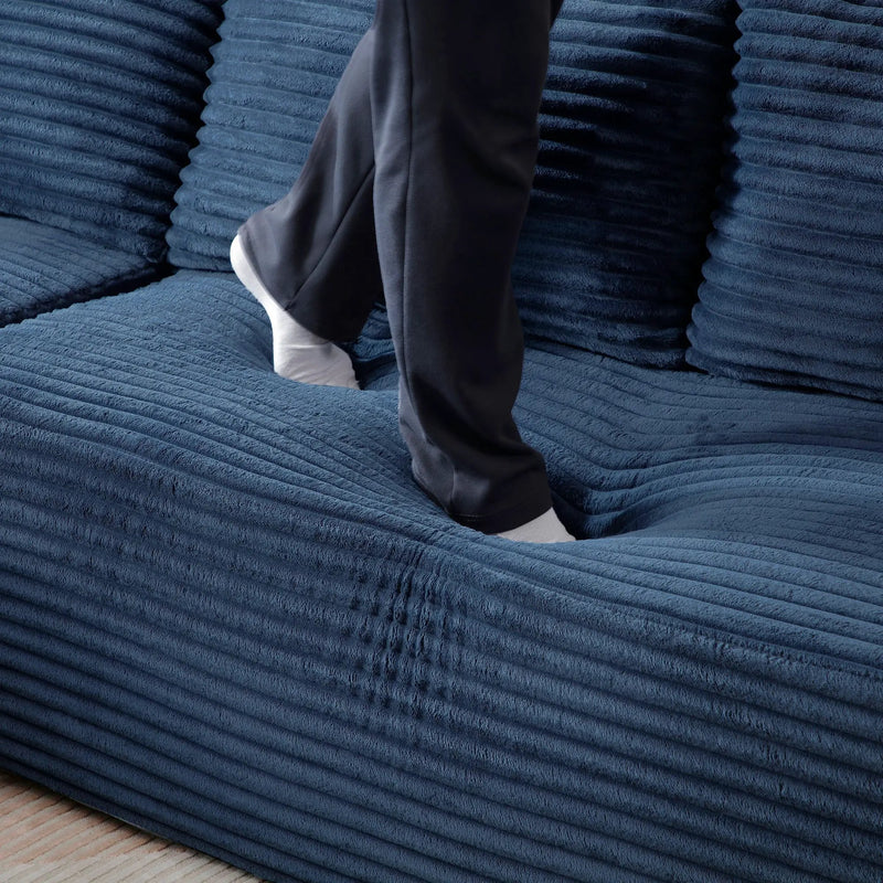 105'' Modular Sectional Sofa with Deep Seat and Chaise by HouseOfZazla