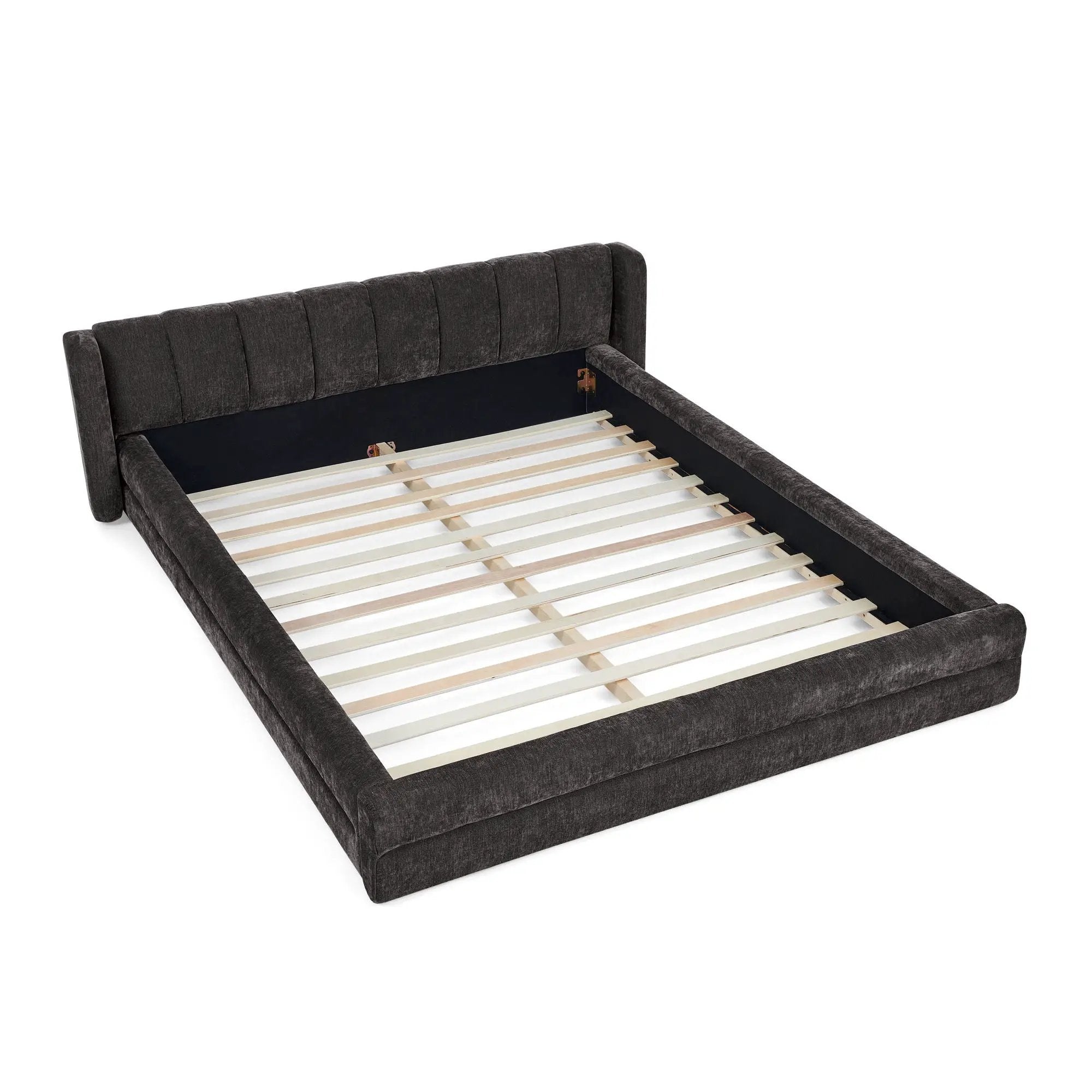 Modern Upholstered Bed Frame With Thick Fabric And Headboard by Unique Piece Furniture