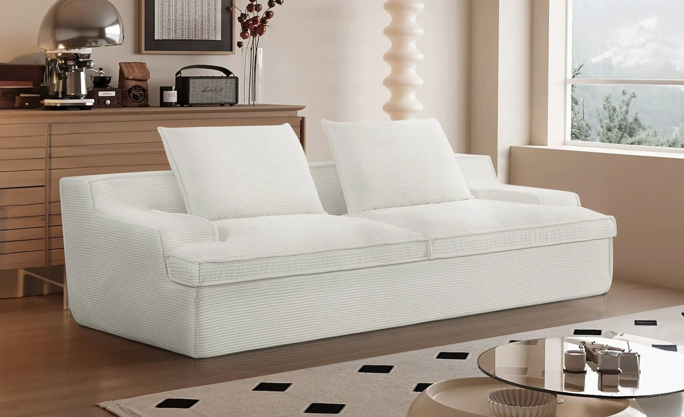 Nimbus - Oversized Full Foam 4 Seater Couch For Living Room Upholstered In Soft, Wide Armrests by Unique Piece Furniture